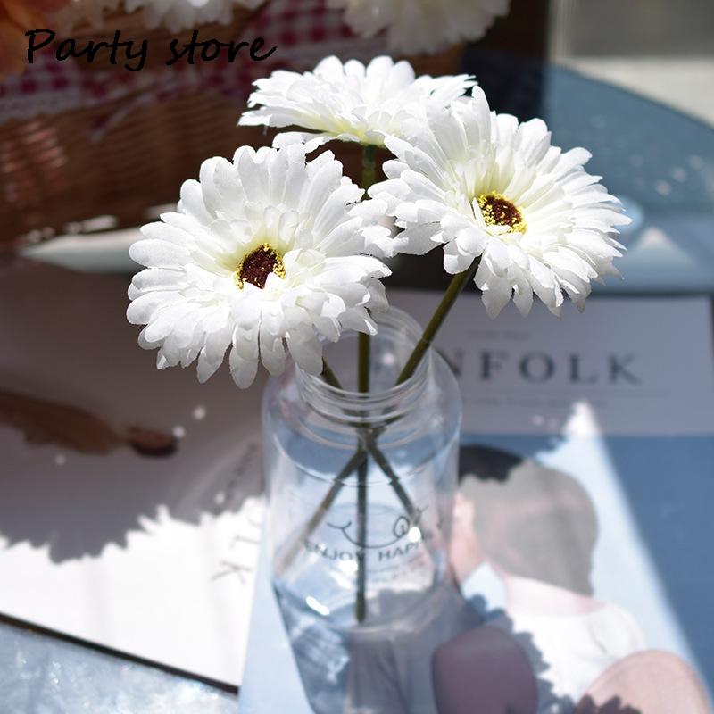 Artificial Silk Gerbera Flowers Wedding Home Decoration Fake Daisy Chrysanthemum Party Home Decoration 3Pcs 6Pcs Batch of 23cm