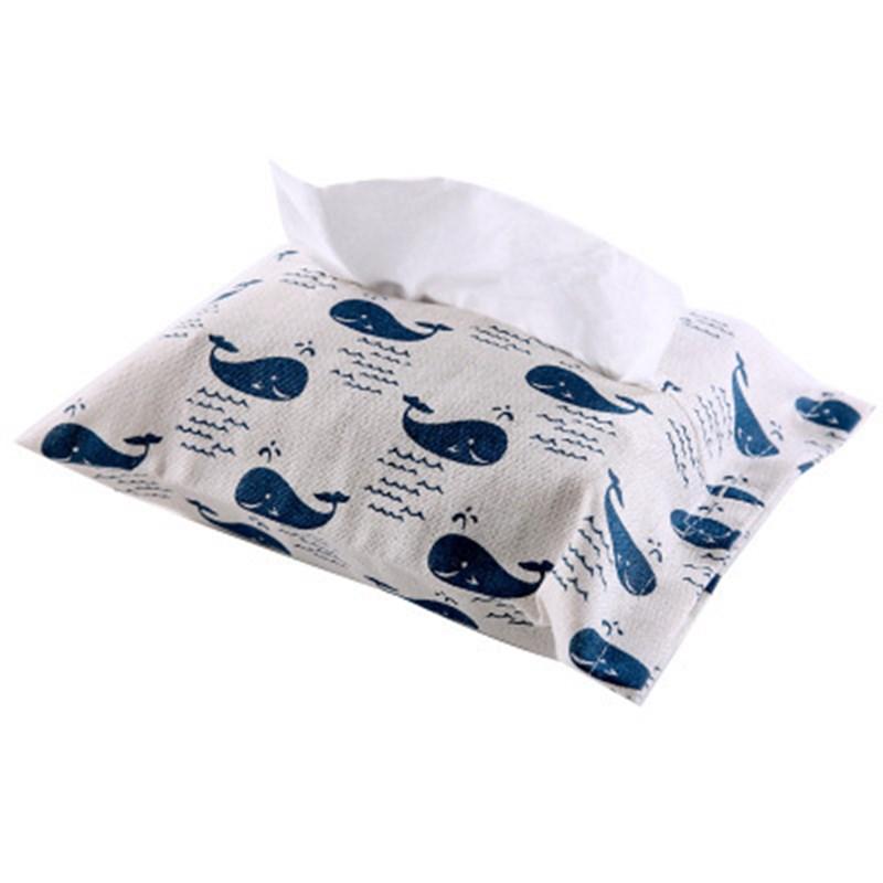 1pcs portable Cute cartoon tissue box, paper towel box cotton and linen car home decoration small bag paper bag