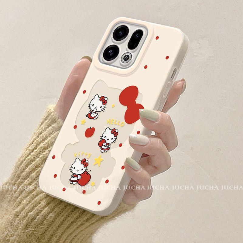 Applicable to oppofindx1pro mobile phone case advanced sense niche OPPOfindx1s Apple hollow Hello Kitty