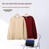 16-kleurige geborstelde katoenen fleece ronde hals casual hoodie voor koppels