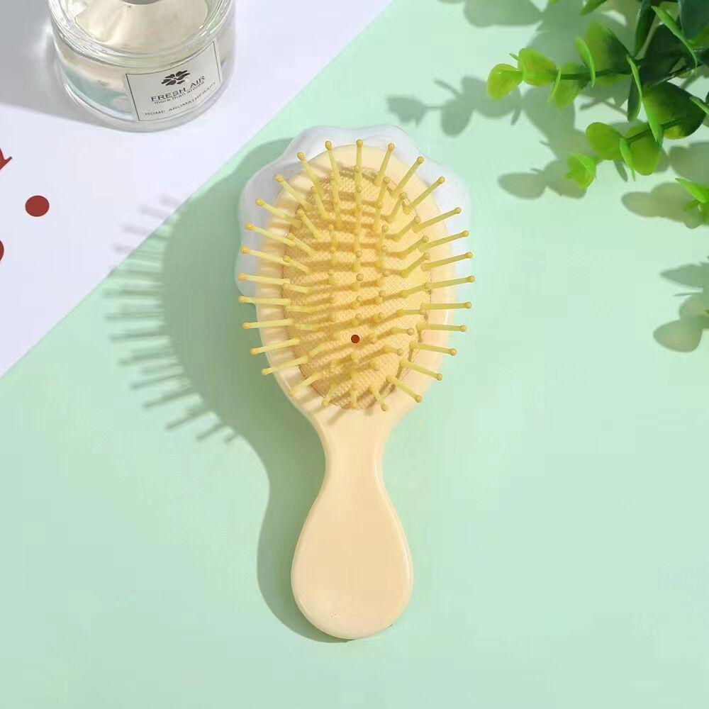 Portable Macaron Air Cushion Massage Comb for Students - Compact Beauty Hair Tool