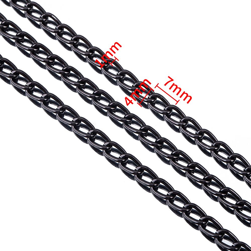 2M 1M 0.5M Aluminium Chain Curb Twisted Chain Links for DIY Handmade Necklaces Bracelets Jewelry Making Accessories Multi Color