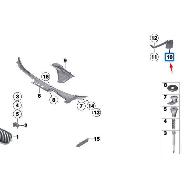 Listwa lampy tylnej BMW Serii 7 F01/F02 (51497453357/51497453358)