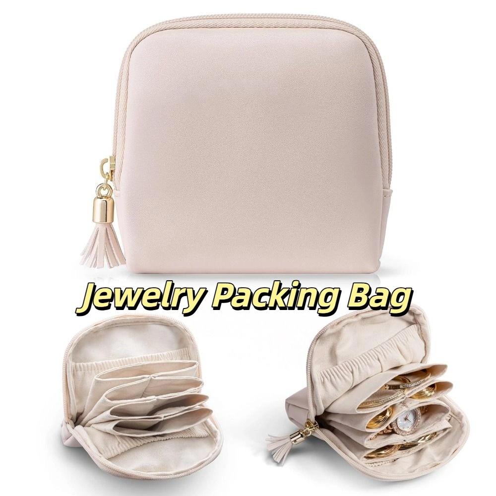 Tassel Mini Cosmetic Bag Earrings Bracelet Jewelry Storage Case Simple Jewelry Holder Vacation