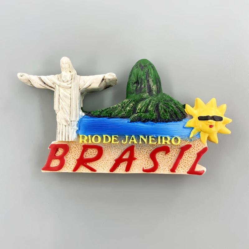 Brasilien Kühlschrankaufkleber Rio de Janeiro Reise Souvenirs Zuckerhut Kühlschrankmagnete Heimdekoration Hochzeitsgeschenke