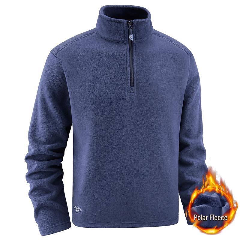 

Trendy Warm Fleece Hoodie Jacket with Stand Collar 2XL