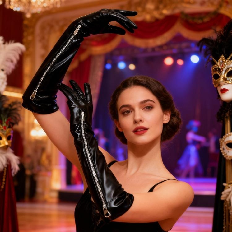 1 Paio di Guanti Lunghi in Ecopelle PU che Forniscono Comfort e Stile Caldi per l'Inverno Guanto da Cosplay per Costume da Sera e Uso Quotidiano