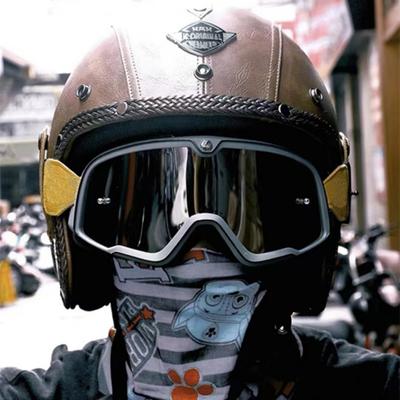 Retro Crown Prince Pedal Motorcycle Helmet Men's and Women's Four Seasons Cycling Motorcycle Electric Car Three-quarters Helmet