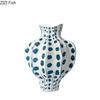 Handicrafts Painted Pattern Ceramic Vase Irregular Shape Flower Pots Table Decoration Flowers Arrangement Room Aesthetic Decor