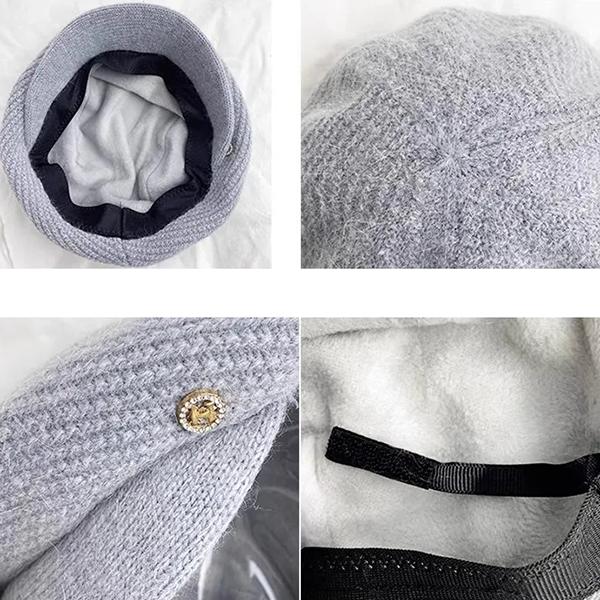 WTEMPO Women's Winter Baseball Caps Fleece Thickened New Warm Ear-protecting Cycling Knitted Woolen Caps Beret for Women