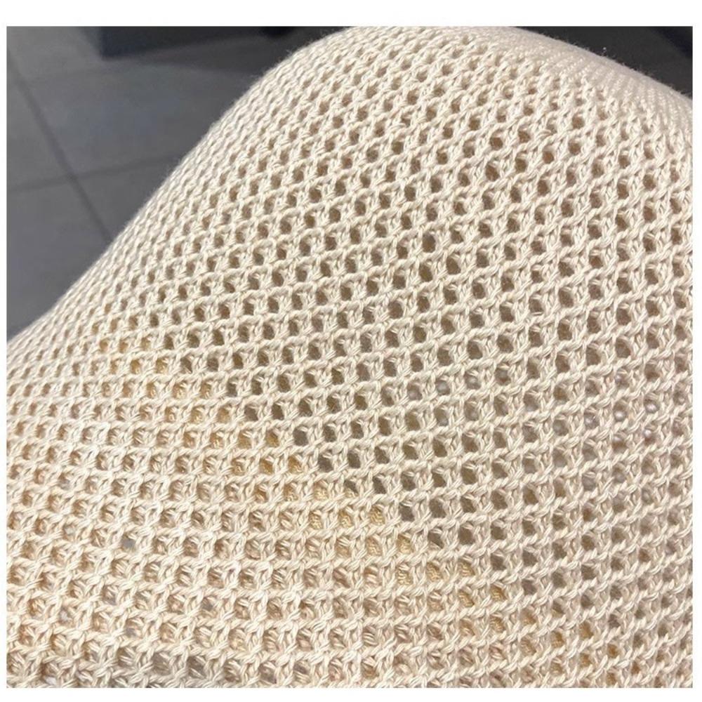 Gestrickte Bowl-Mütze Atmungsaktive Strandkappe Modischer Sonnenschutzhut Herren