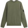 STONE ISLAND Fw24 Logo Arm Pocket Brushed Cotton Crewneck Sweatshirt Unisex Sweatshirt Green 811563920-V0059