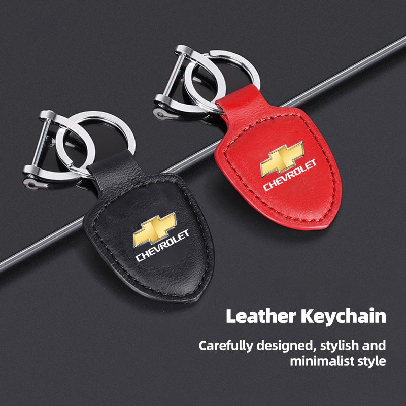 Luxury Leather Car Logo Keychain High Grade Keyring For Chevrolet Spark Captiva Cruze Malibu Equinox Trax Camaro Blazer Traverse