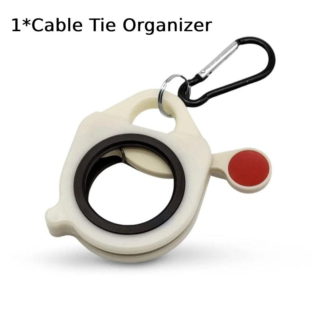 Cable Tie Organizer Portable Fluorescent Storage Plastic Cable Tie Holder Cable Tie Storage Tool Key Chain Wiring Accessories