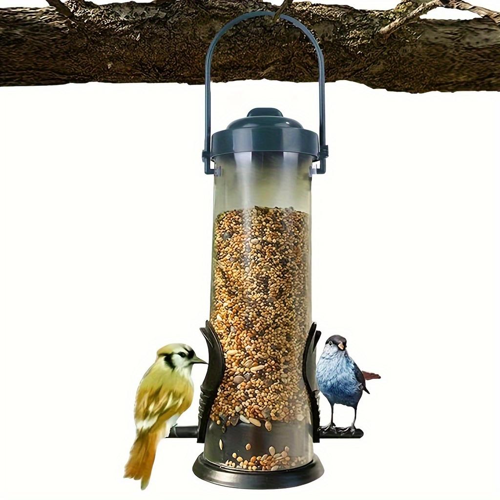 Garden Creative Hummingbird Feeder Pet Bird Suspended Cylindrical Feeder Outdoor Portable Bird Feeder Gardening Accessories