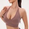 Hanging Neck Deep V Triangle Cup Seamless European and American Fitness Bra Adjustable Shoulder Strap Beauty Back Running Yoga Base Vest