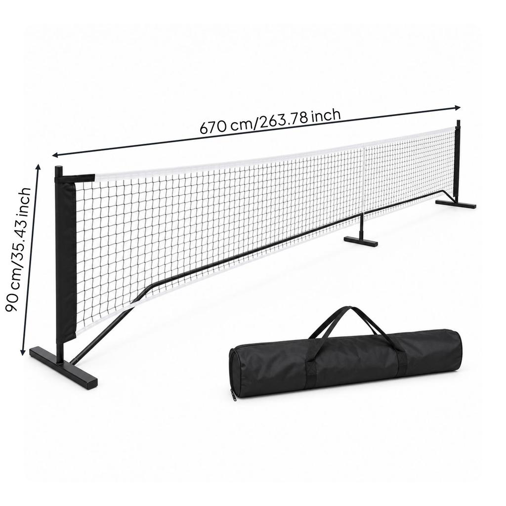 Pickleball Net with Bag Portable Metal for Backyard, Driveway,