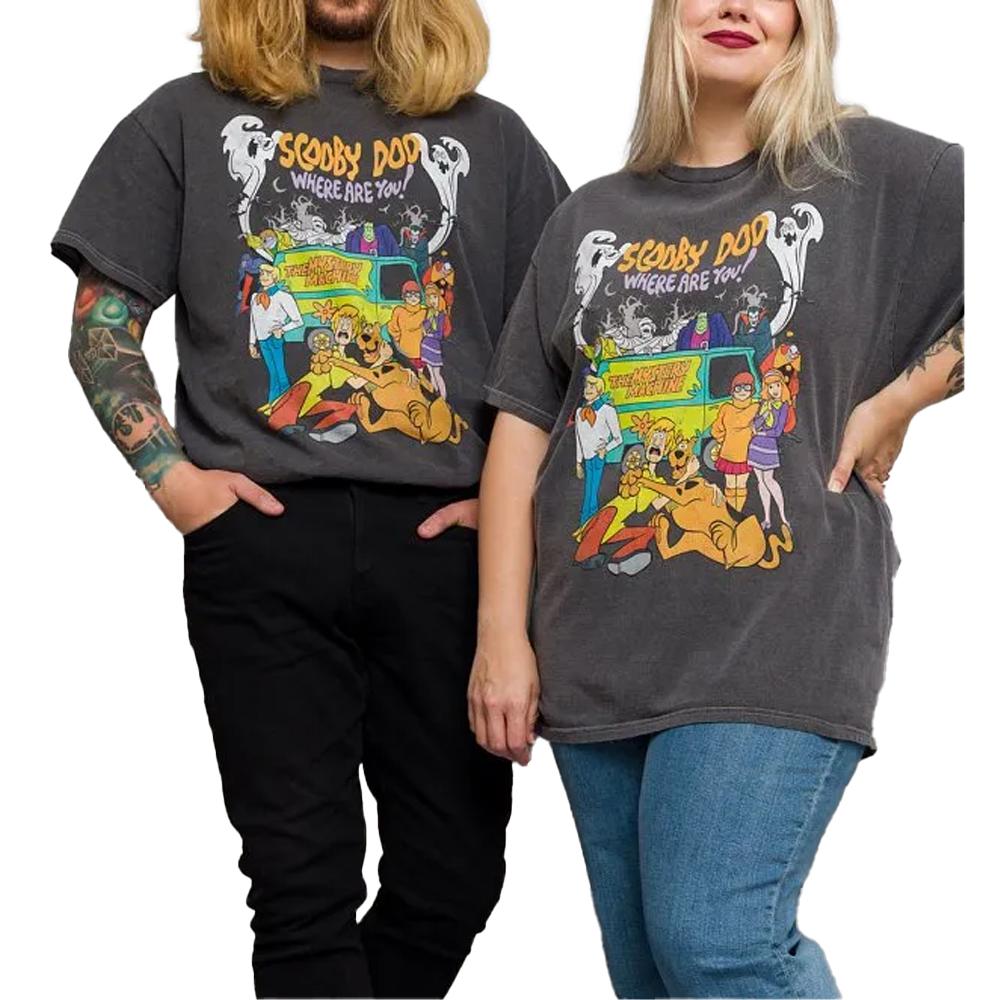 Scooby Doo Unisex Adult Where Are You Vintage Wash T-Shirt