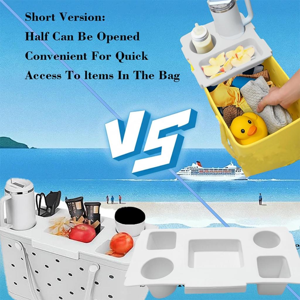 Bandeja Porta-Copo Superior Exterior Praia Eva Top Cup Bandeja Porta-Celular Silicone à Prova de Vazamento Para Capa Bogg Bag Bandeja Caixa de Armazenamento