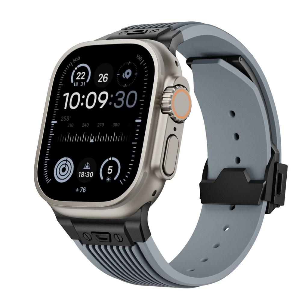 Soft Silicone Strap For Apple Watch Ultra 2 49mm Series 9 8 7 45mm 44mm Sport Rubber Band For iWatch 6 5 4 Se 44 42mm Bracelet