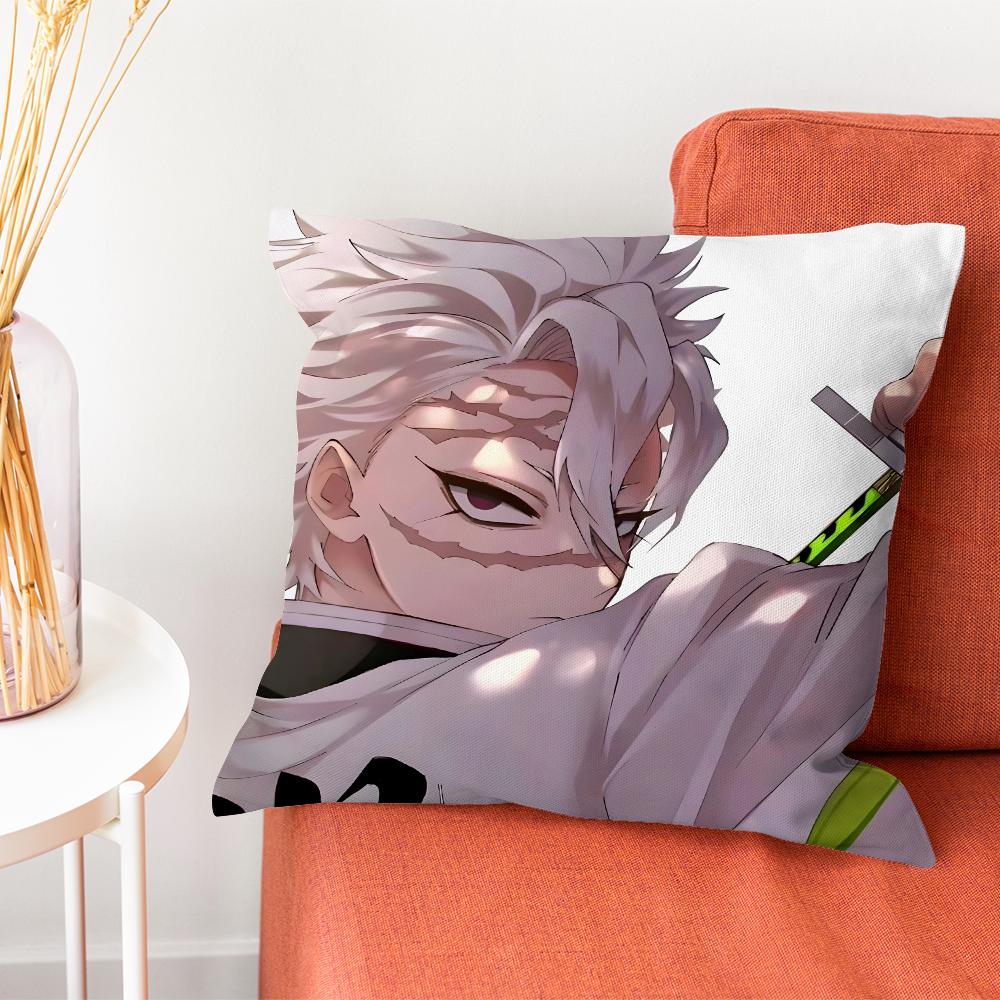 Shinazugawa Sanemi Pillow Case Pillow Case Living Room Sofa Cushion Cover Suitable For Home Bedroom Room Decoration