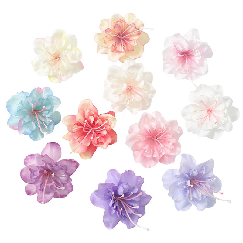 10/20Pcs 6cm Silk Artificial Cherry Blossom Head for Home Room Dceoration Bridal Wedding Decoration DIY Wreath Accessories