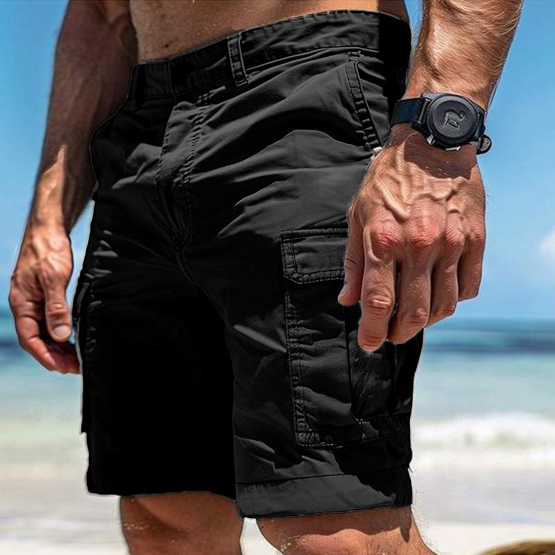 

Fashionable Workwear Casual Shorts Men s Loose Trendy Five-point Shorts L чёрный