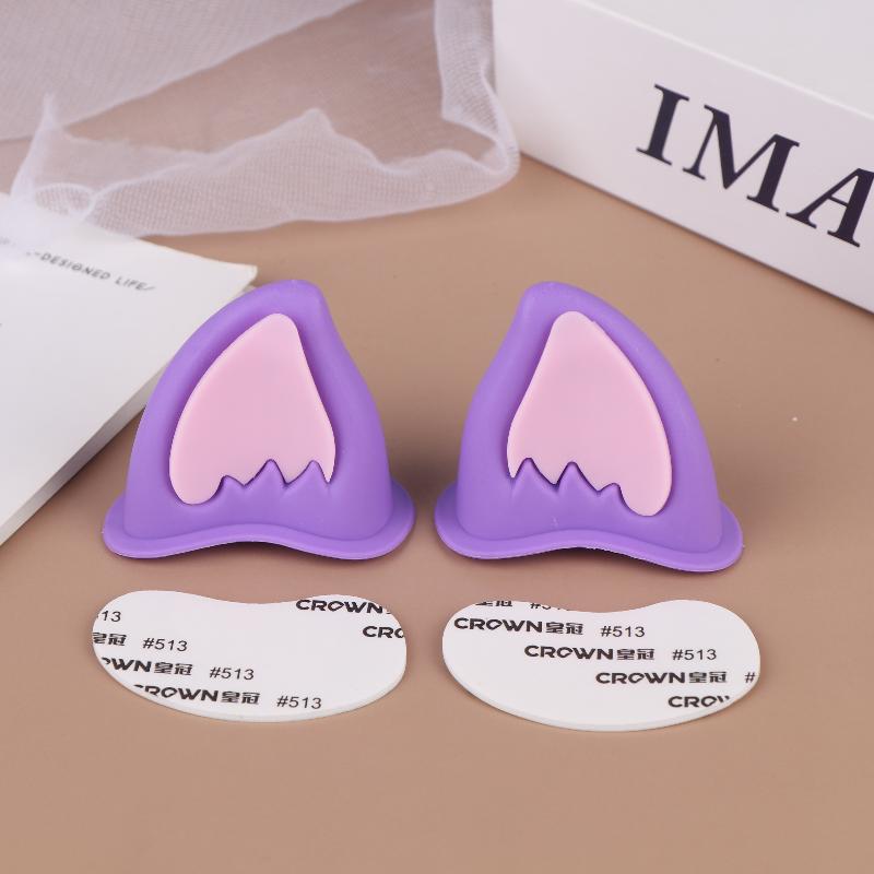 Motorsykkelhjelm Katteørepynt Hjelmøretilbehør For Scooter Sykkel Selvklebende Motorsykkel For Skateboard For Sykling