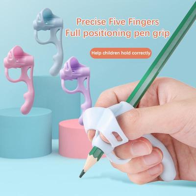 Suporte para caneta de postura de escrita infantil Ferramenta de correção de treinamento de escrita de silicone