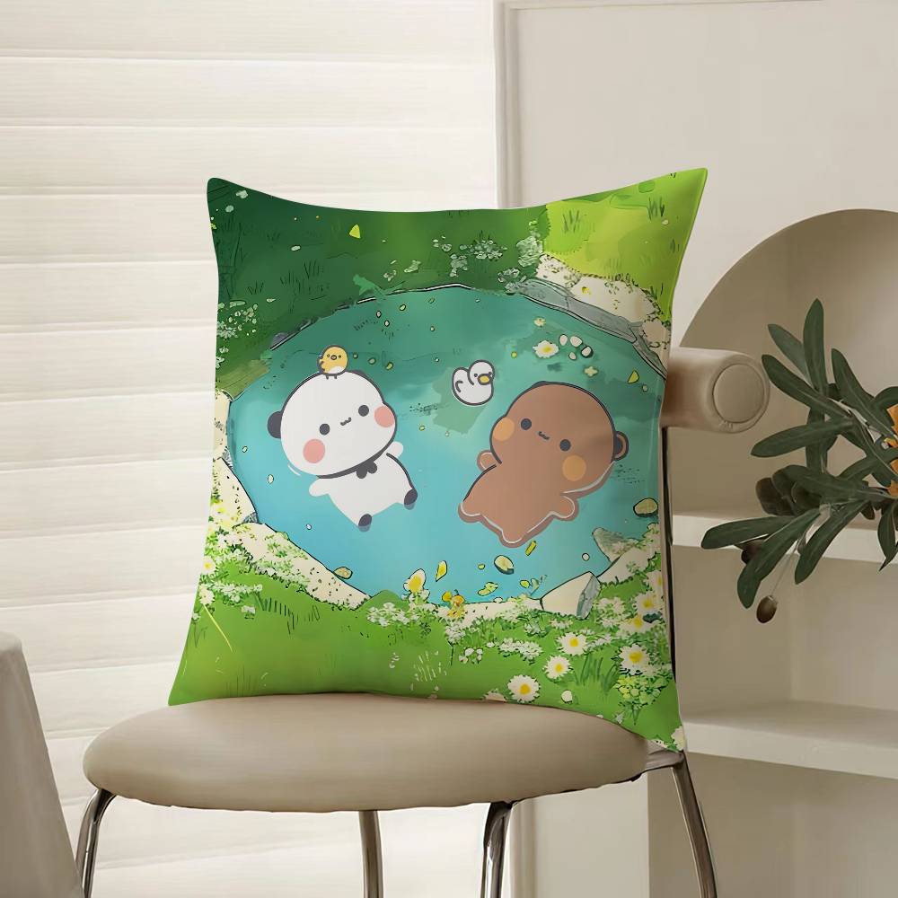 Popular Cartoon Bubu & Dudu Cute Pillow Case Comfort Sofa Bed Silky Elegant Invisible Zipper Decorative Cushion Cover