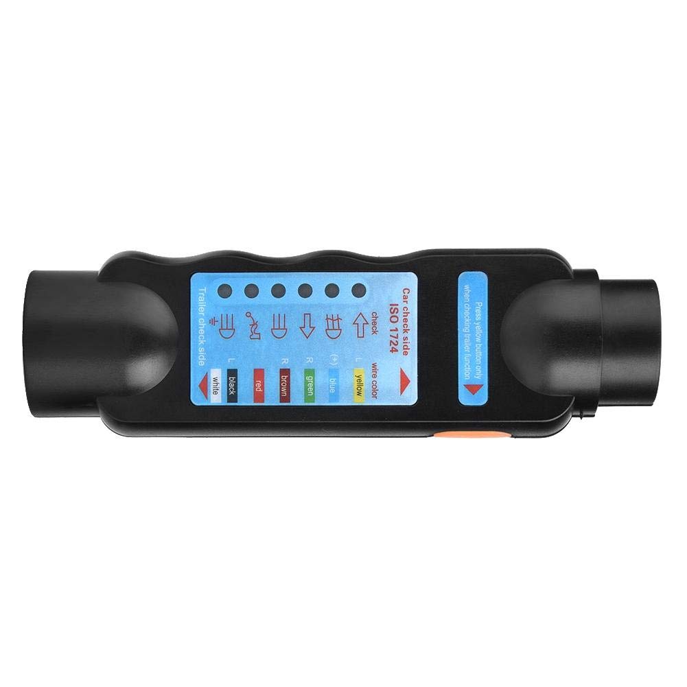 Trailer Light Tester Plug,12V 7Pin/13Pin Trailer Socket Tester, Towing Light Wiring Cable Circuit Plug Socket Tester Diagnostic Tool for Auto