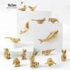 Nordic Luxury Brass Animal Drawer Handles: Bird, Koi, Rabbit