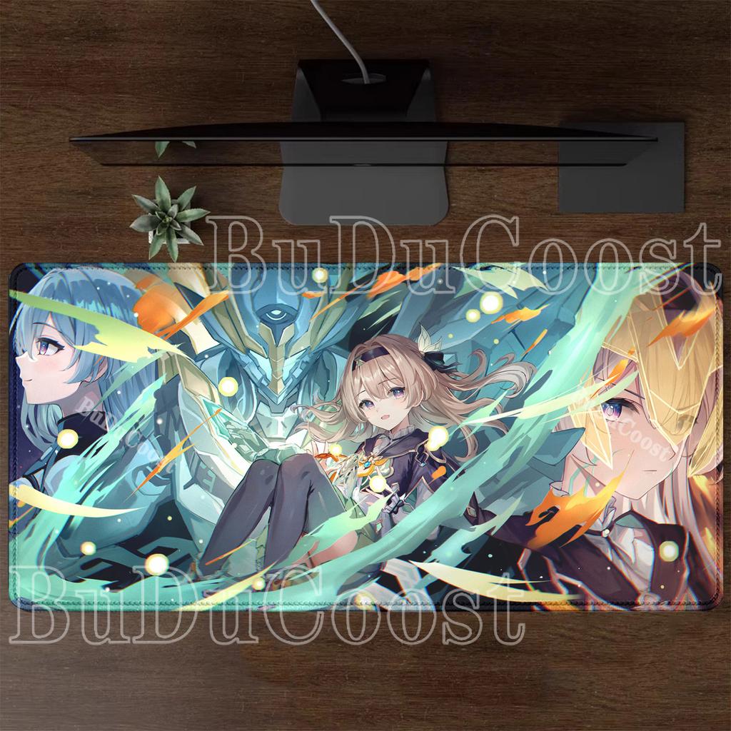 Anime Sexy Girl Firefly Honkai Star Rail HSR Mouse Pad Kawaii HD Printing Desk Mat Pc Cabinet Gaming Keyboard Xxl Large Mousepad