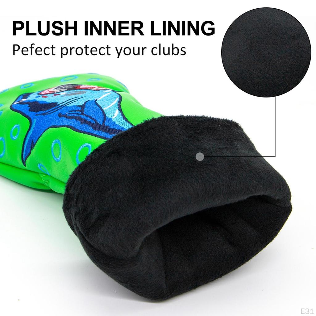 Fashion Golf Club Head Cover Interchangeable No. Tag Waterproof Case Fleece 3 5 UT Headcover Men