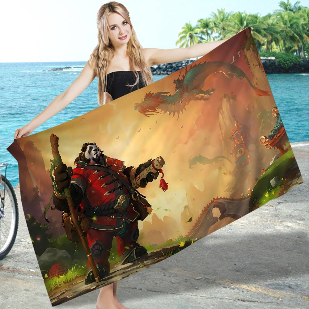 W-World of W-Warcraft Game Big Microfiber Beach Towels Quick Dry Towel Sand Beach Towels Pool Towel for Travel Swim Pool Yoga