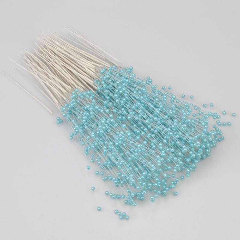 10Pcs Golden Pearl Sticks Beading On Wire Stems for Garland Bridal Wedding Pearl Bouquet Home Party Decor Craft Gifts Accessory
