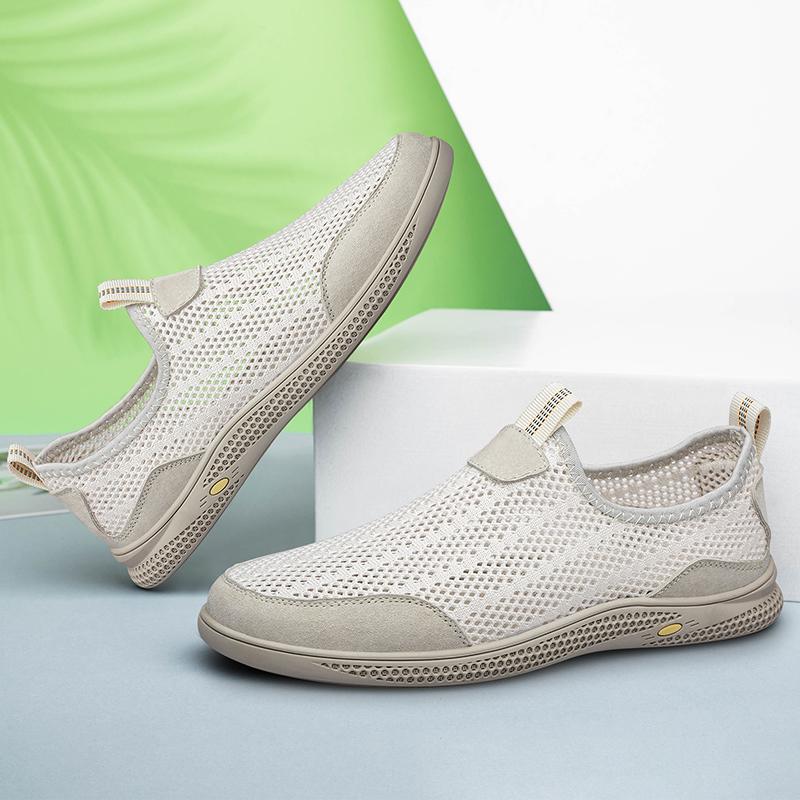 Fashion Outdoor Fashion Men Loafers Summer Flats Men's Casual Shoes Breathable Mesh Men's Shoes Non-slip Sneakers Light Driving Shoes