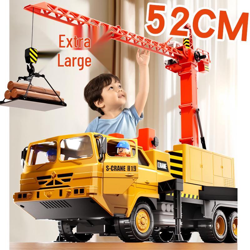 Lili Super Large Tower Crane with Cloud Ladder Boom - Engineering Vehicle Inertial Model Educational Toy for Boys