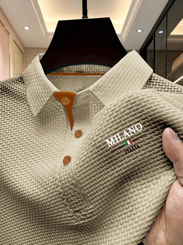Polo Shirt for Men - Classic Pique Short Sleeve Polo, Regular Fit Golf Work Tops for Daily Wear