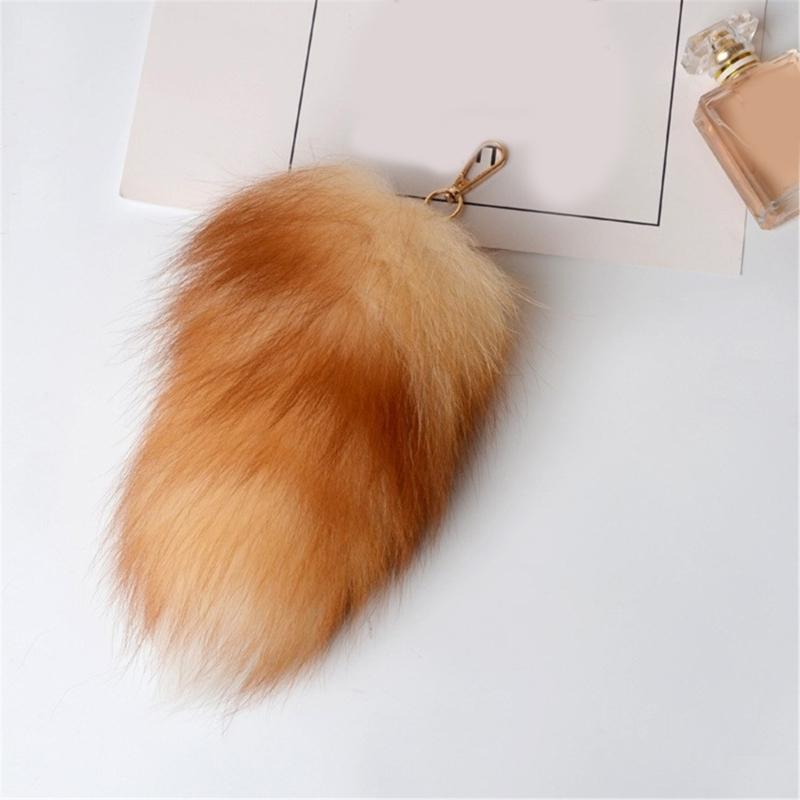 Futrzany Plecak Wiszące Dekoracje Ogon Lisa Breloczek Cosplay Futra Zabawka Urok Wisiorek