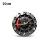 Wood Gear Wall Clock 2D Flat Print Gear Pattern Mechanical Theme Clock Retro Industrial Style Round Shape Round Wall Clock