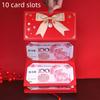 New 6/10 Slots Bowknot Folding Red Packets 2026 CNY Cash Gift Bag Valentine's Day Birthday Wedding Spring Festival Red Envelope