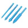 4-teiliges Set Mauerbohrer Multifunktional Blaue Farbe Glasbohrer für Beton Glas Marmor