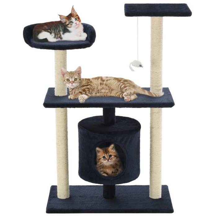 VidaXL Arbre à chat avec griffoirs en sisal 95 cm Bleu foncé 170516