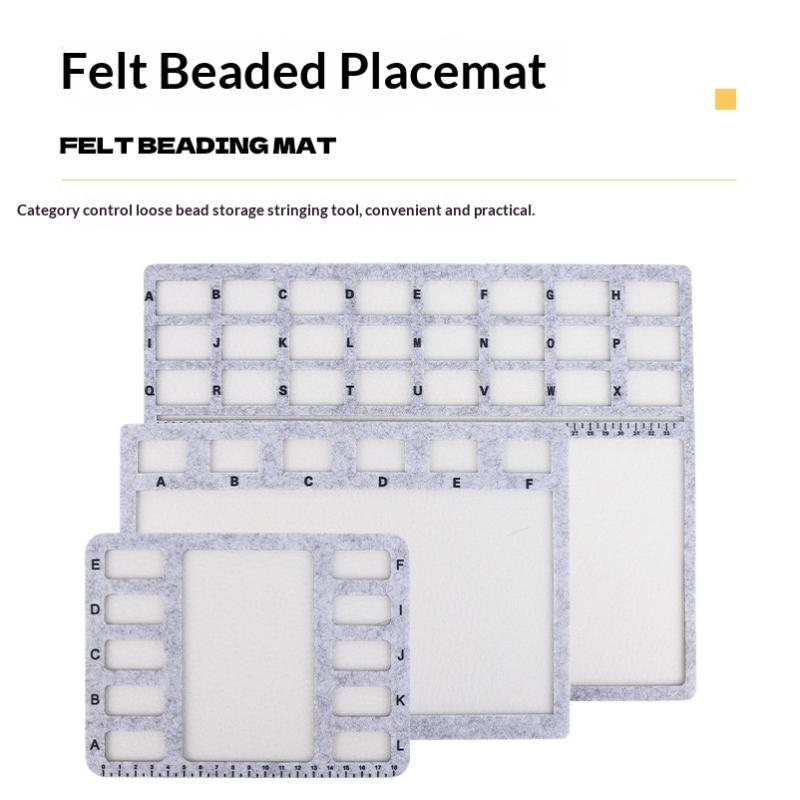 Felt Beading Mat Rectangle Felt Bead Design Boards With Centimeter Alphabetic Scale Beads Tray Bead Pads For Art Crafts