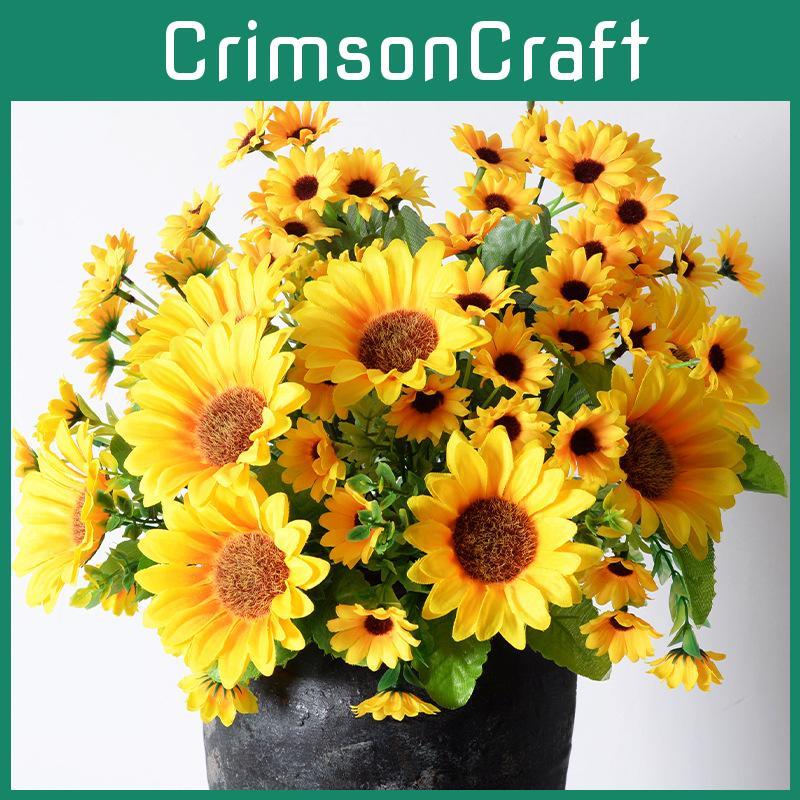 Bouquet Sunflowers Single Artificial Flower For Wedding And Home Decoration