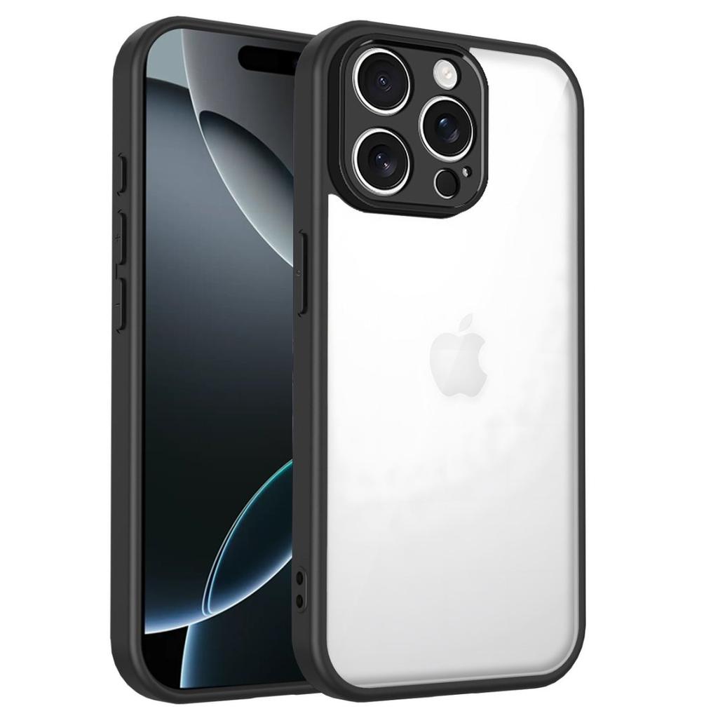 Clear Soft Frame Phone Case for iPhone 17air 16e 17 16 15 14 Plus13 12 11 Pro Max Shockproof Protection Cover Hard Acrylic Shell
