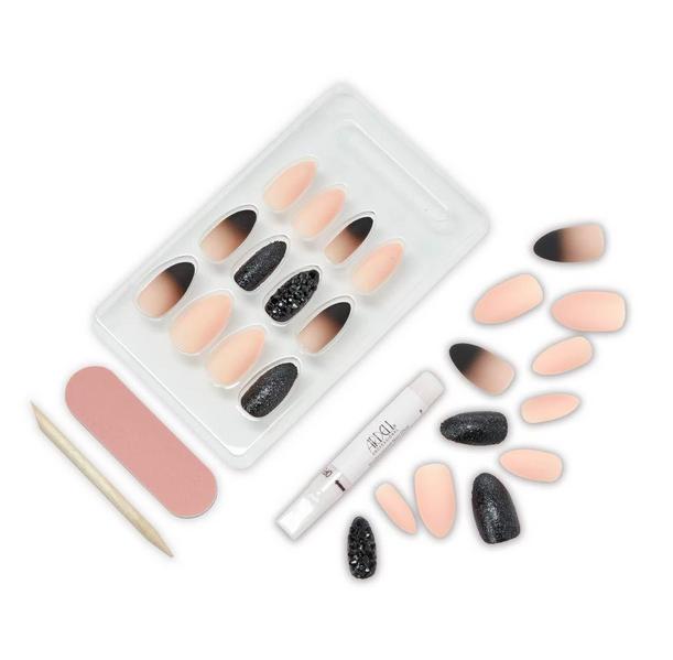 Sztuczne paznokcie ombre migdałki długie + klej Manicure Nail Ardell 28 szt