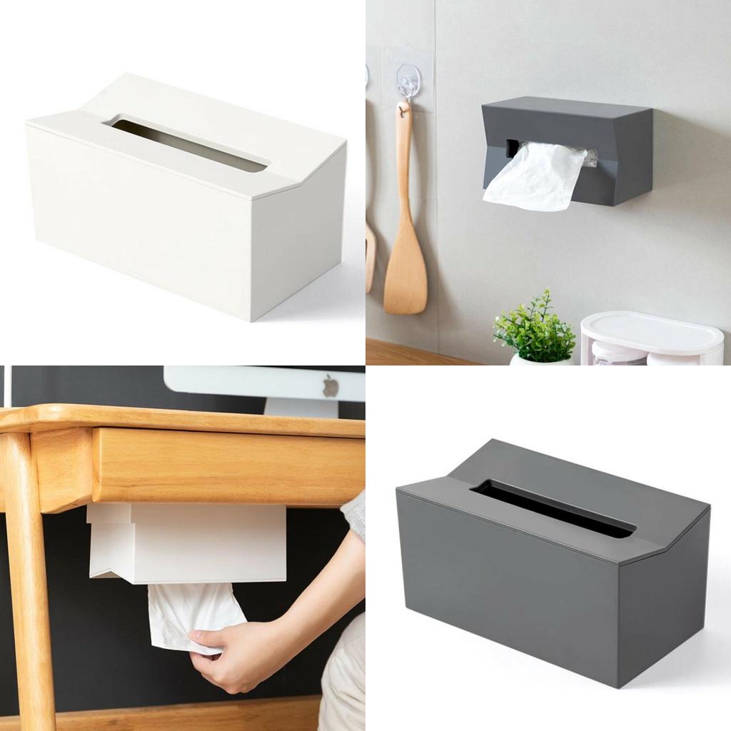 Kreativní nástěnná krabička na kuchyňské ubrousky z plastu bez vrtání v severském stylu