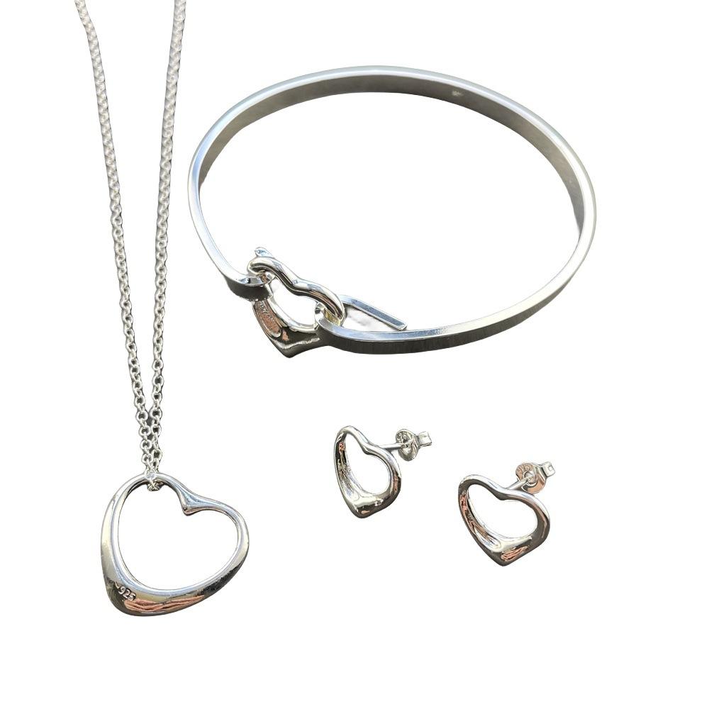Colier Inimă Cercei Brățară, Set T112